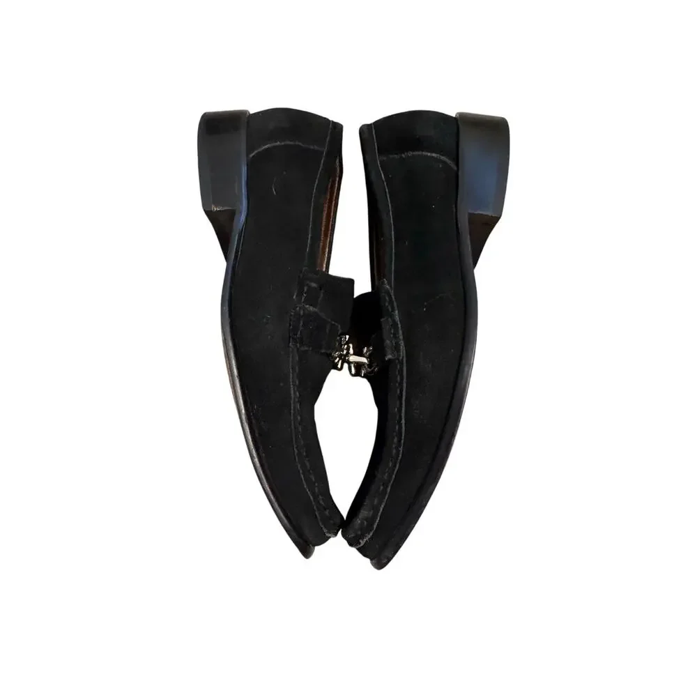 Borgesi Beverly Hills Collection Men's Hand Made Loafers Size 40 Black Suede